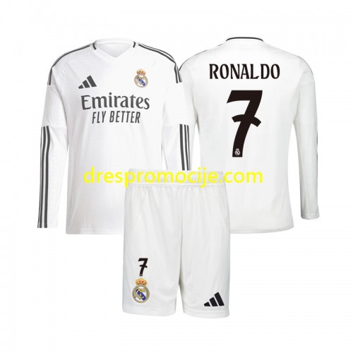 Real Madrid Cristiano Ronaldo 7 Dres Dječji Domaći 2024/2025 Dugim Rukavima Real Madrid Cristiano Ronaldo 7 Dres Dječji Domaći 2024/2025 Dugim Rukavima